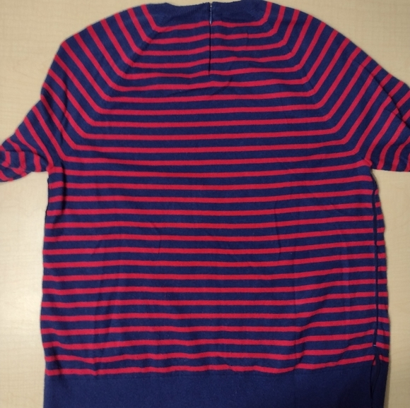 Vineyard Vines Long Sleeve Red Blue Striped Pullover Sweater Size Medium - Picture 4 of 8